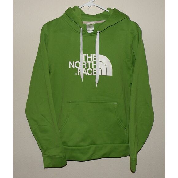 The North Face Men’s Medium Pullover Hooded Sweatshirt Hoodie Kelly Green Logo - Picture 1 of 3